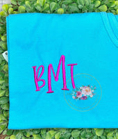 Comfort color monogram tank