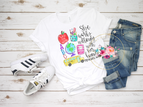 Proverbs 31 Teacher tee