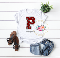 School Letter Outline Tee