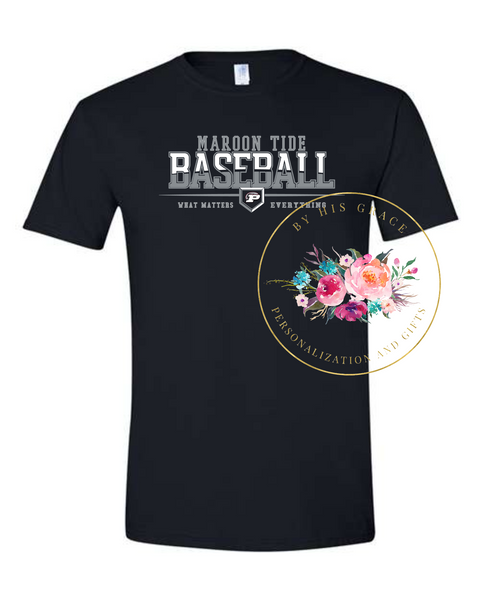 Maroon Tide Baseball Black