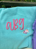 Spring monogram tee