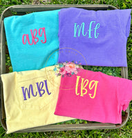 Spring monogram tee