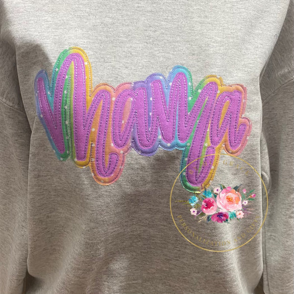 Mama double appliqué