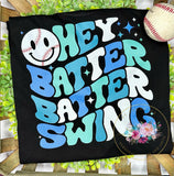 Hey batter smiley tee