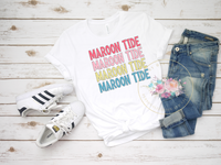 School Color Stack tee
