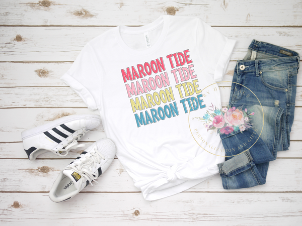School Color Stack tee